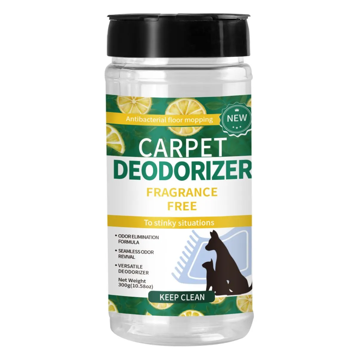 Pet Deodorizing Powder & Dry Shampoo – No-Rinse Odor Remover for Cats, Dogs, Rabbits, Universal Pet Cleaner